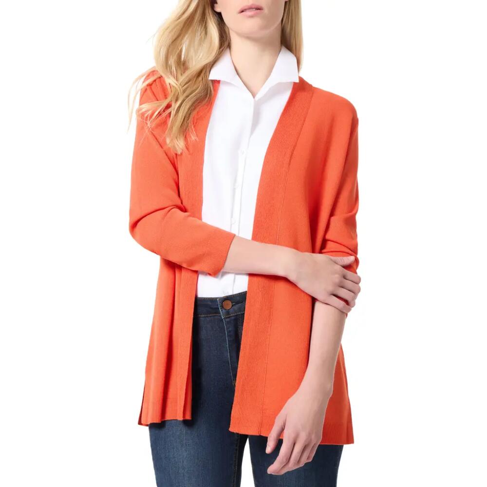 Jones New York Open Front Cardigan in Bright Persimmon Cover