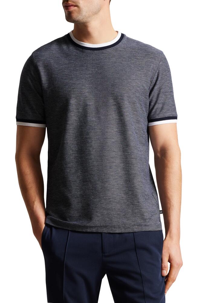 Ted Baker London Bowker Cotton Crewneck T-Shirt in Navy Cover