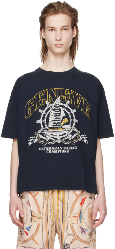 Rhude Black Geneve Catamaran T-Shirt Cover