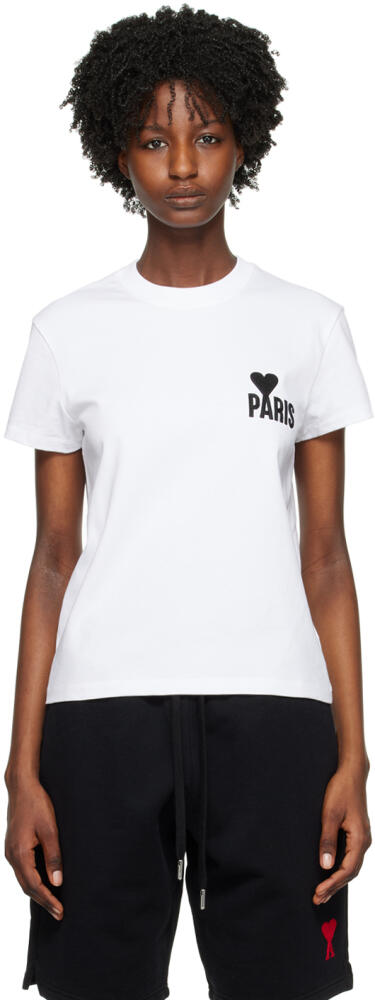 AMI Paris White Ami de Cœur T-Shirt Cover