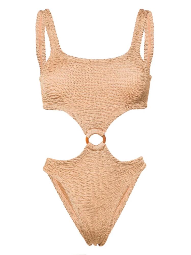 PARAMIDONNA Olivia ring-detailing swimsuit - Neutrals Cover