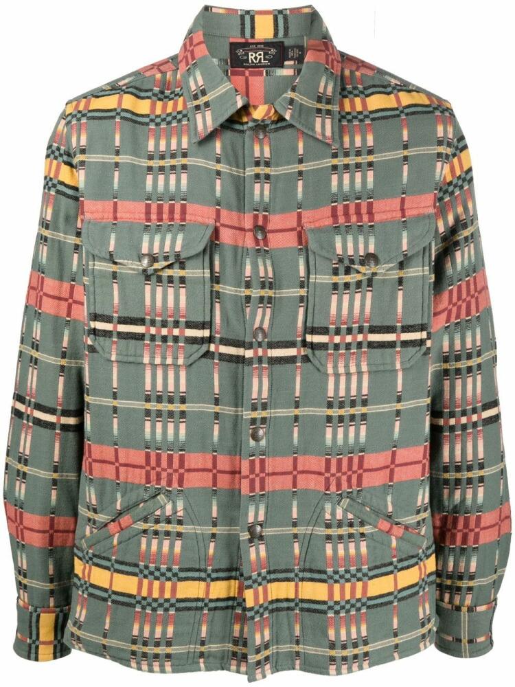 Ralph Lauren RRL geometric-pattern cotton shirt - Green Cover