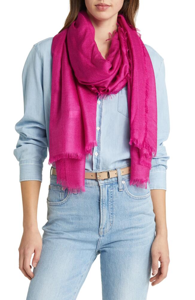 Nordstrom Cashmere & Silk Wrap in Pink Plumier Cover