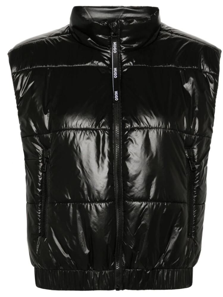 HUGO logo-appliqué gilet - Black Cover