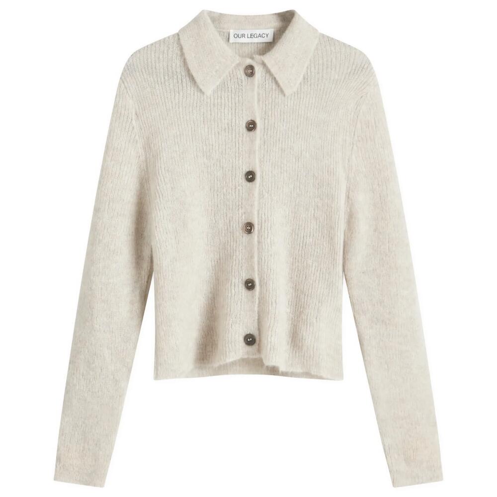 Our Legacy Women's Mazzy Polo in Beige Melange Fuzzy Alpaca Cover