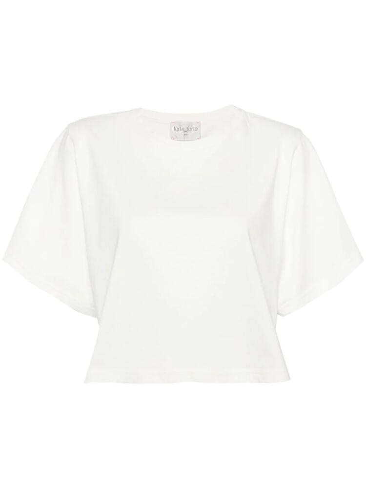 Forte Forte short-sleeve cropped T-shirt - White Cover