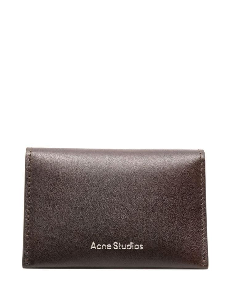 Acne Studios folded leather wallet - Brown Cover