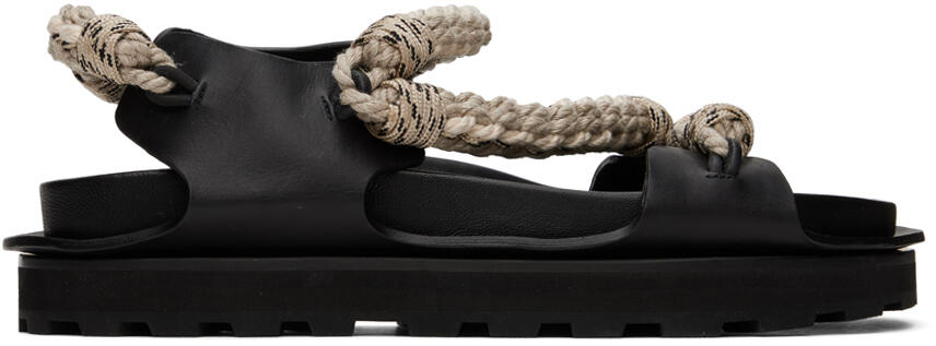 Jil Sander Black Hiking Cord Sandals Cover