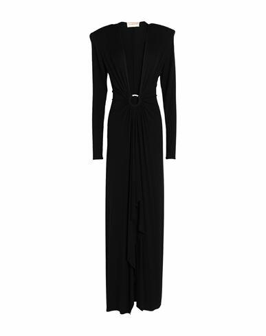 Alexandre Vauthier Woman Maxi dress Blue Viscose, Elastane, Brass, Glass Cover