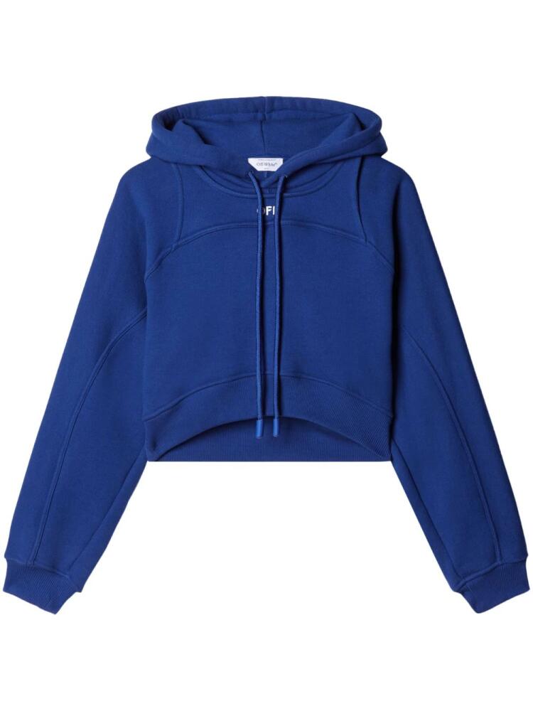 Off-White Off-stamp cropped hoodie - Blue Cover