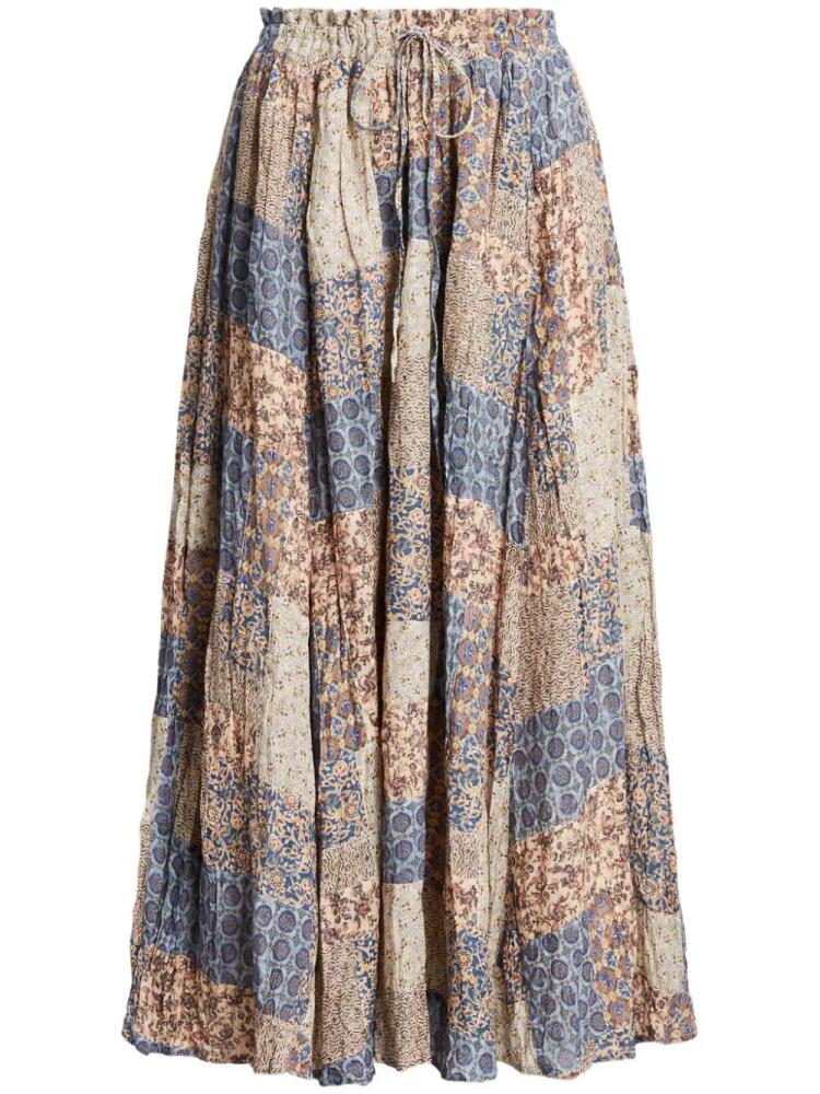 Polo Ralph Lauren graphic-print maxi skirt - Neutrals Cover