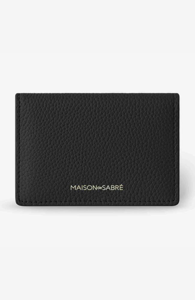 MAISON de SABRÉ Leather Card Case in Black Caviar Cover