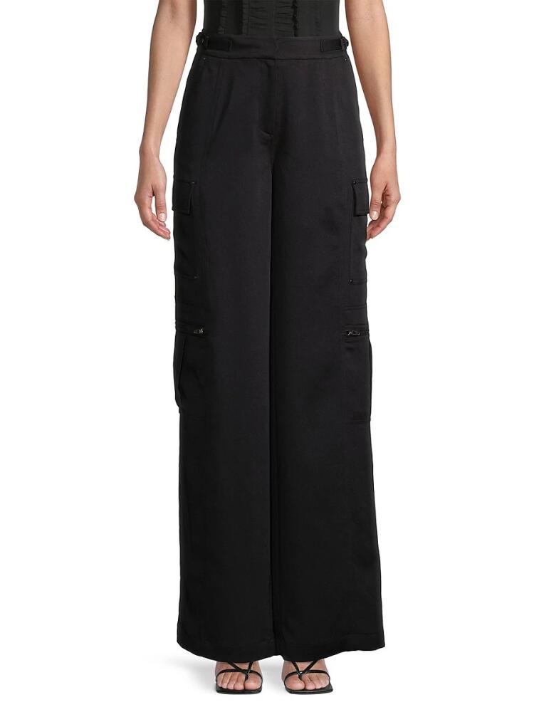 Jason Wu Women's Wide Leg Cargo Pants - Black Cover