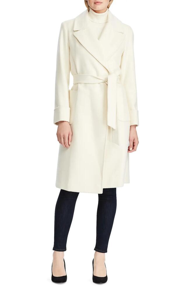 Lauren Ralph Lauren Wool Blend Wrap Coat in Moda Cream Cover