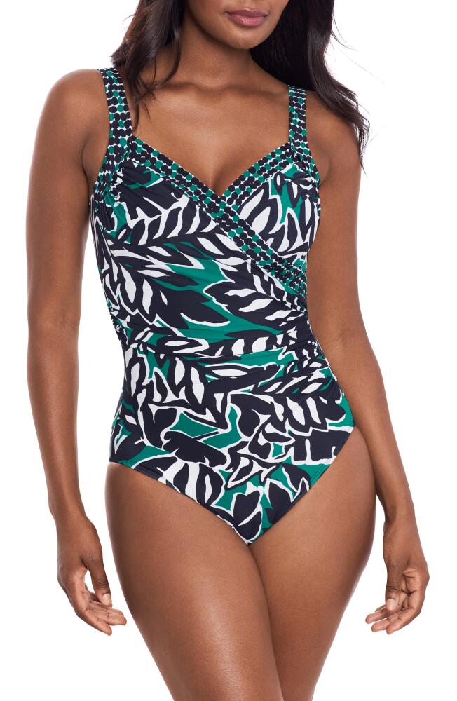 Miraclesuit Palma Verde One-Piece Swimsuit in Black Multi Cover