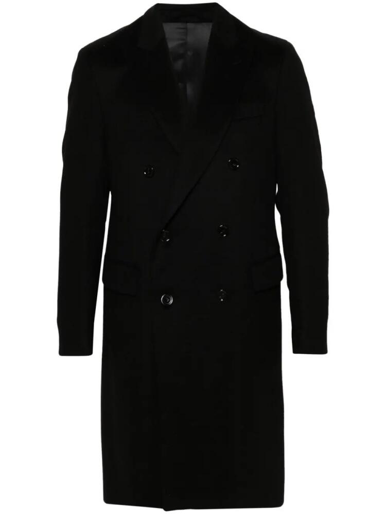 Lardini double-breasted cashmere coat - Black Cover