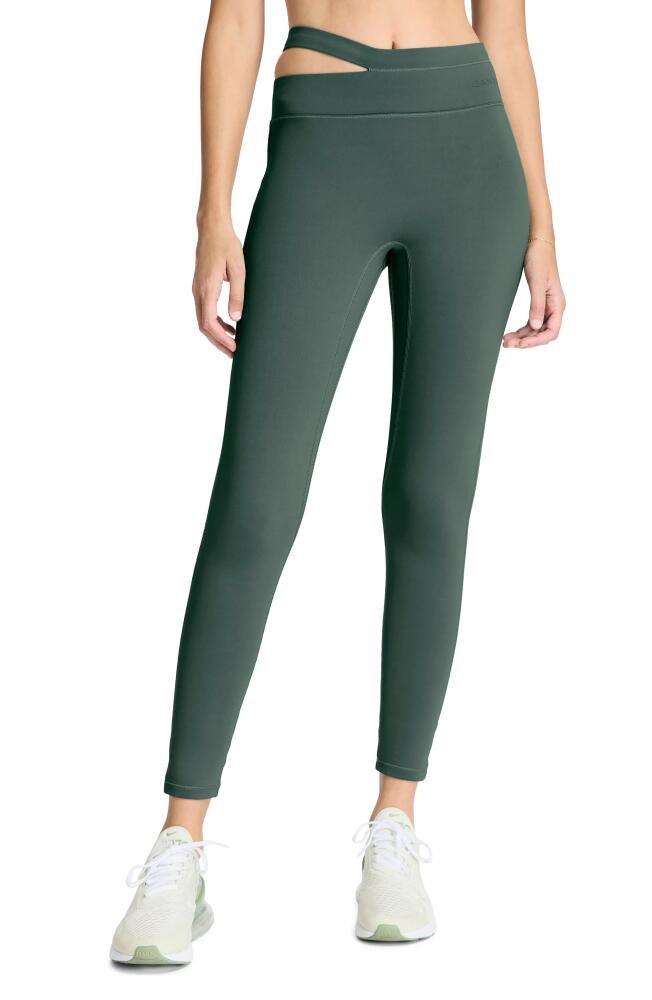 BANDIER Aria Asymmetric Waist Leggings in Balsam Green Cover