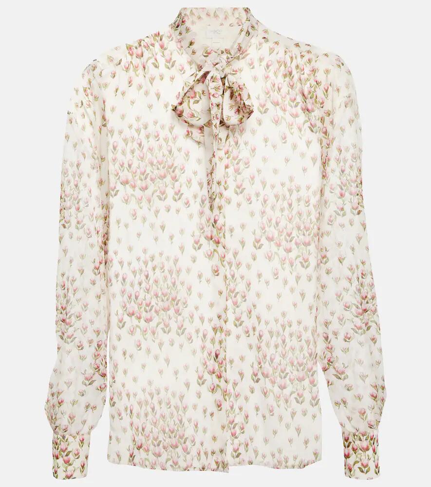 Giambattista Valli Floral printed silk blouse Cover