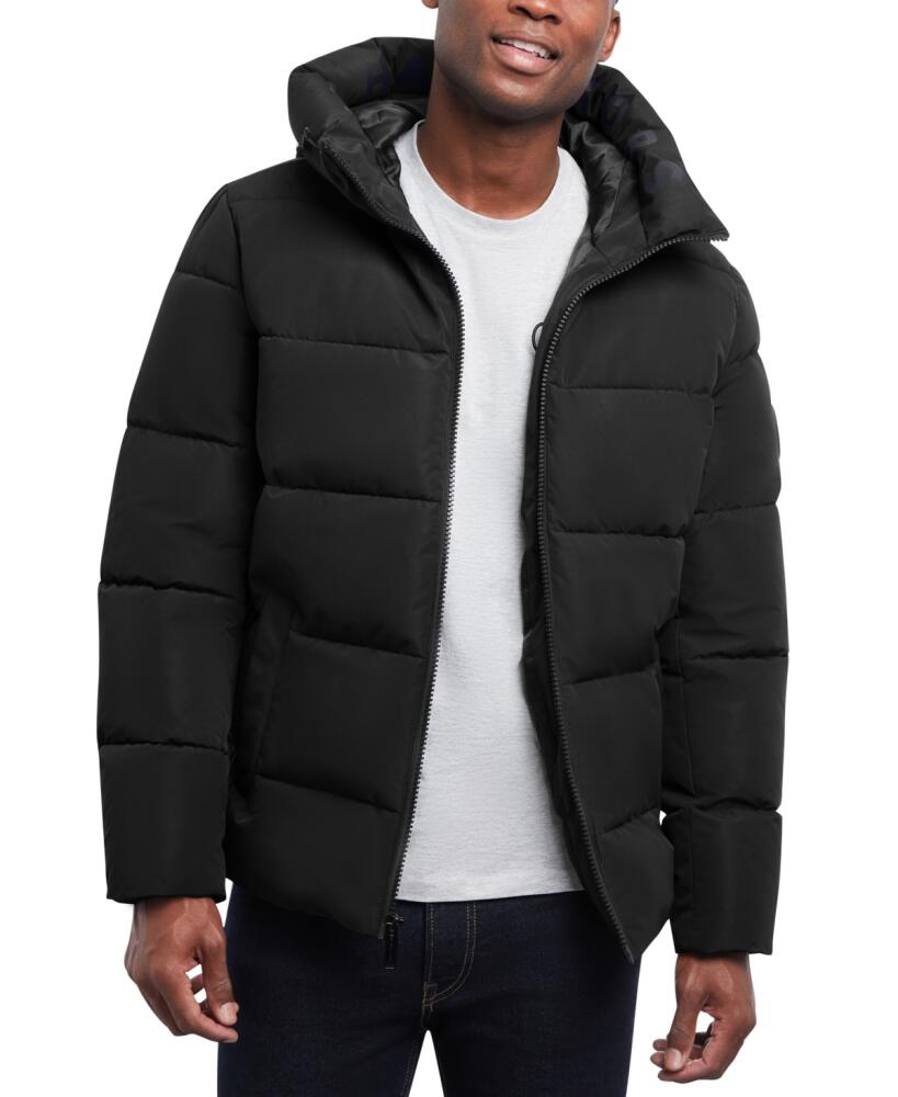 Michael Kors Men's Quilted Hooded Puffer Jacket - Black Cover