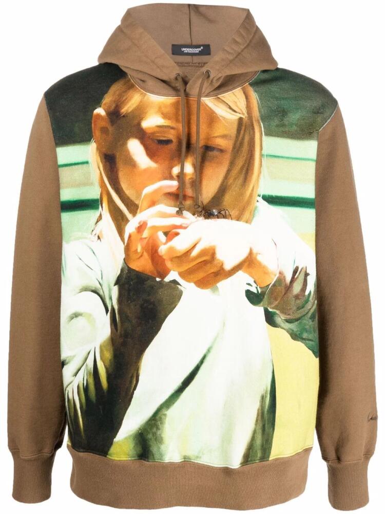 Undercover illustration-print hoodie - Brown Cover