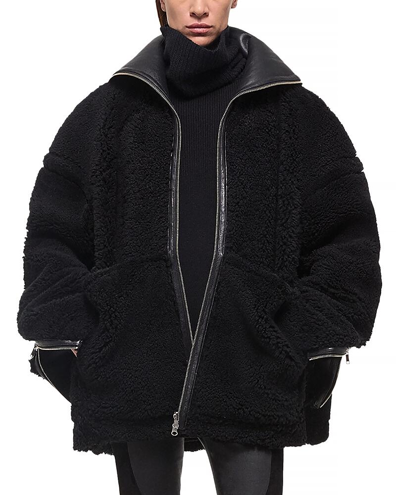 Helmut Lang Reversible Hooded Leather Coat Cover