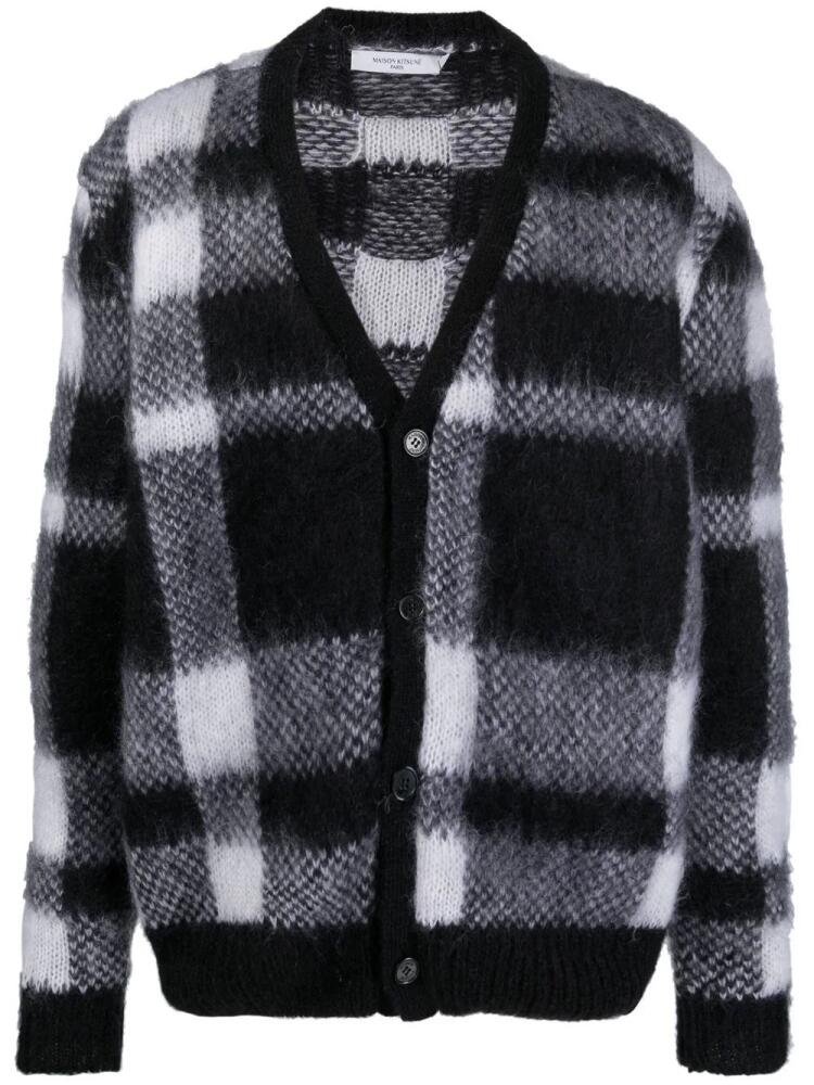 Maison Kitsuné check-pattern cardigan - Black Cover