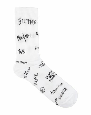 Self Made By Gianfranco Villegas Man Socks & Hosiery White Cotton, Lycra, Elastane Cover