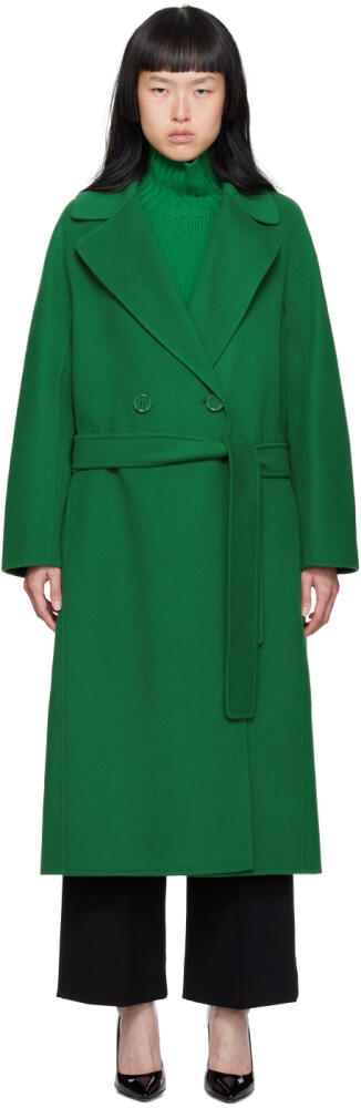 S Max Mara Green Zenith Coat Cover