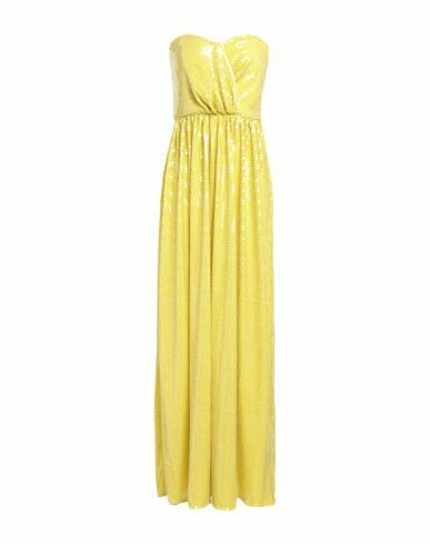 Amen Woman Maxi dress Yellow Polyester, Acetate, Polyamide, Elastane Cover