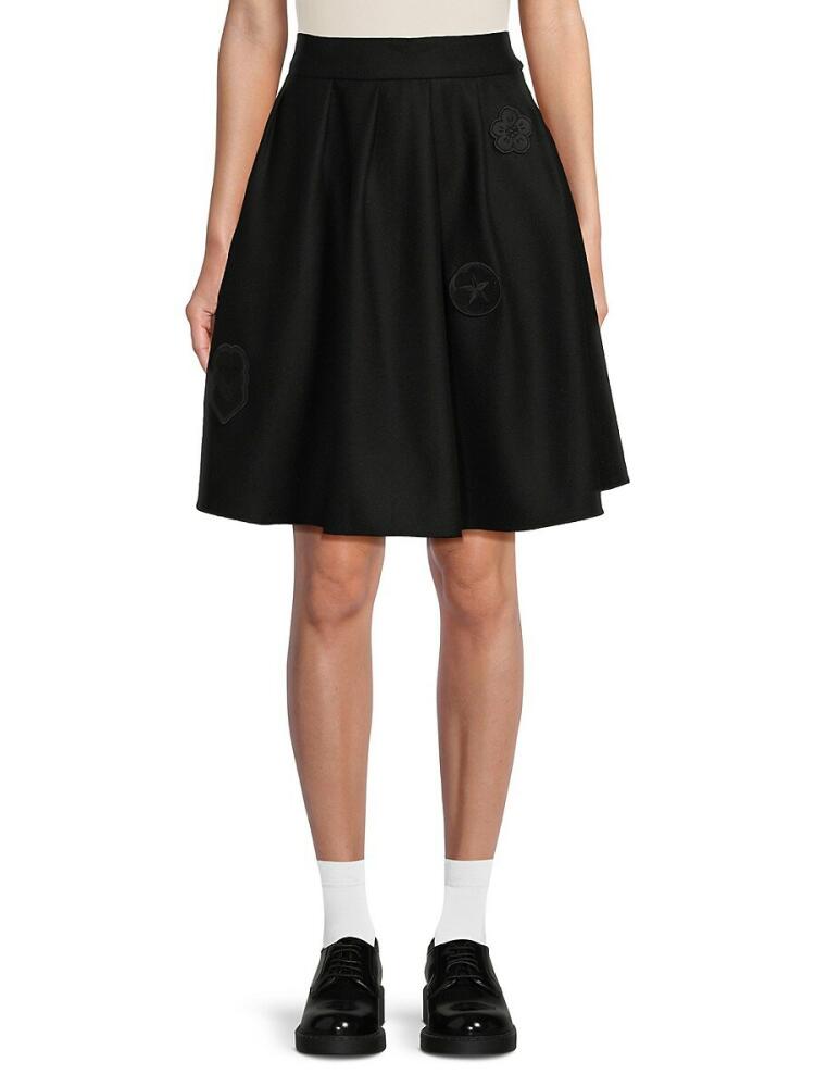 Kenzo Women's Wool Mini Skirt - Black Cover