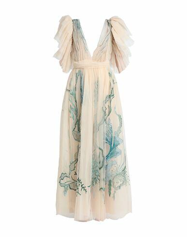 Alberta Ferretti Woman Maxi dress Beige Polyamide, Viscose, PVC - Polyvinyl chloride, Glass Cover