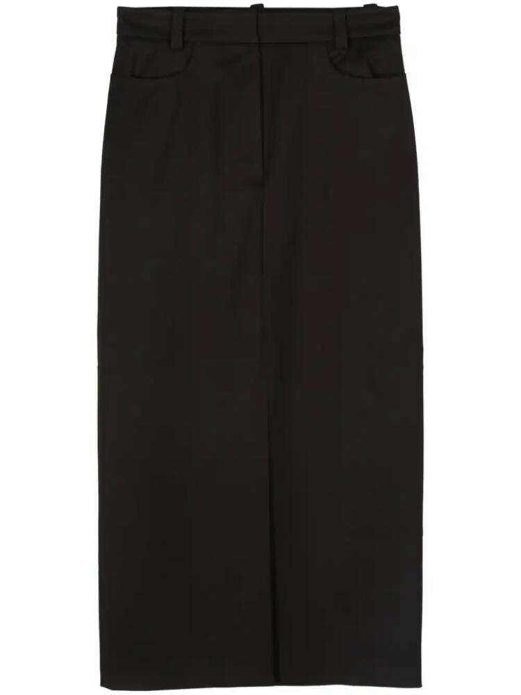 HUGO front-slit maxi skirt - Black Cover