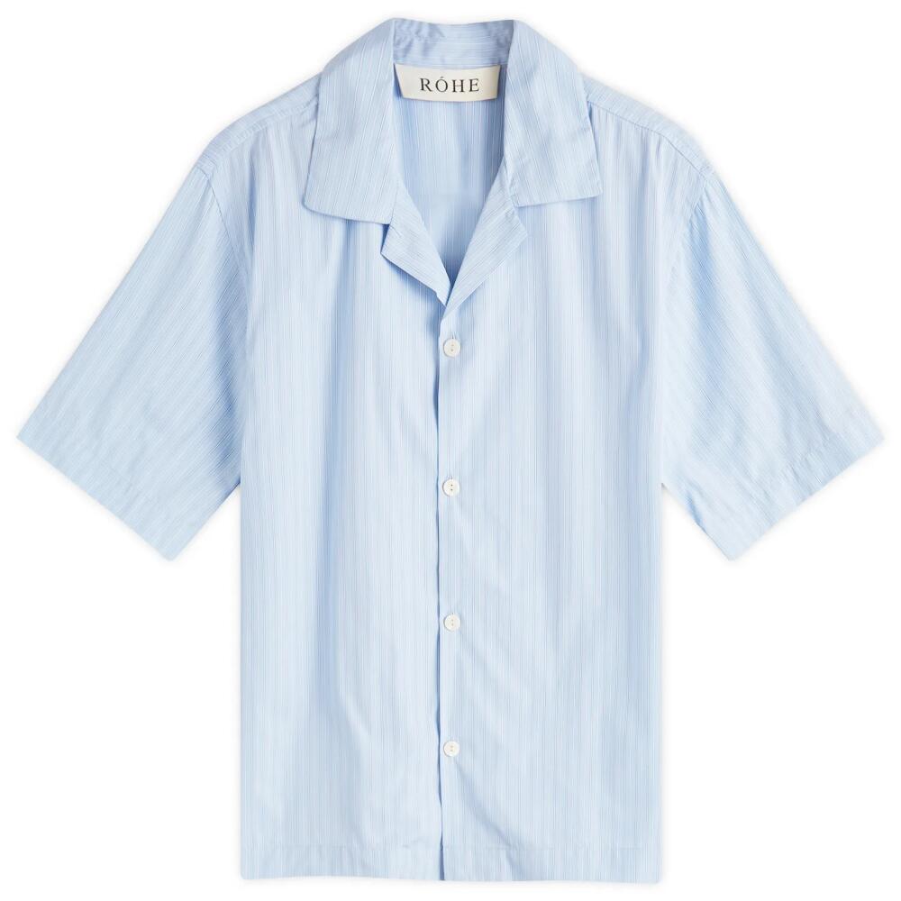 Róhe Men's Stripe Vacation Shirt in Sky Blue/White Cover