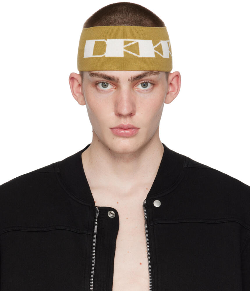 Rick Owens DRKSHDW Yellow 'DRKR' Headband Cover