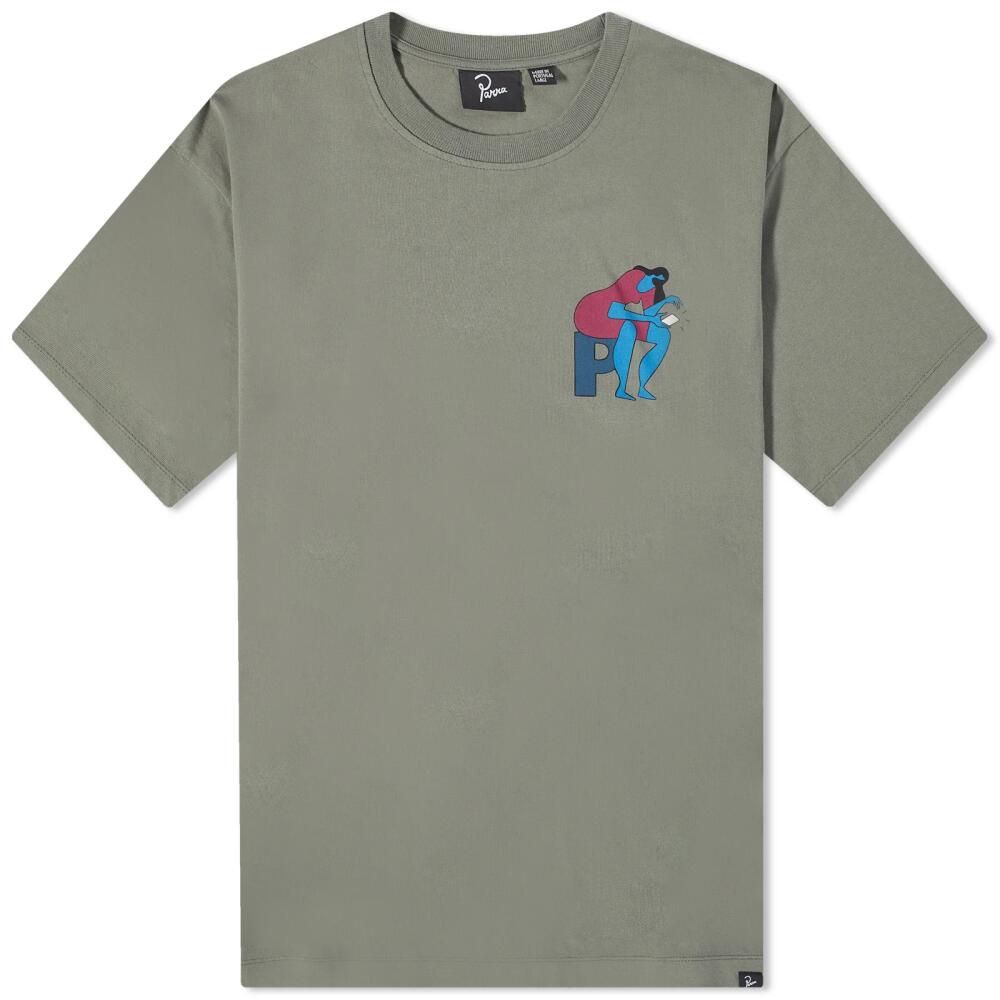 By Parra Men's Insecure Days T-Shirt in Greyish Green Cover