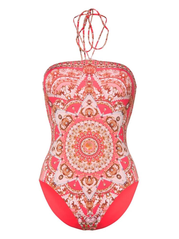 Camilla Shell Games halterneck swimsuit - Pink Cover