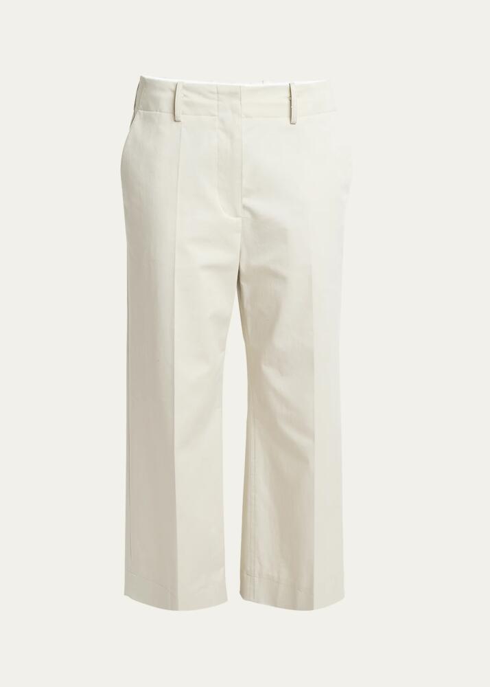 Proenza Schouler Amara Cotton Twill Suiting Cropped Pants Cover