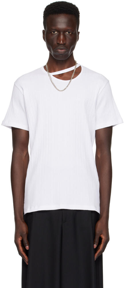 LGN Louis Gabriel Nouchi White Cutout T-Shirt Cover