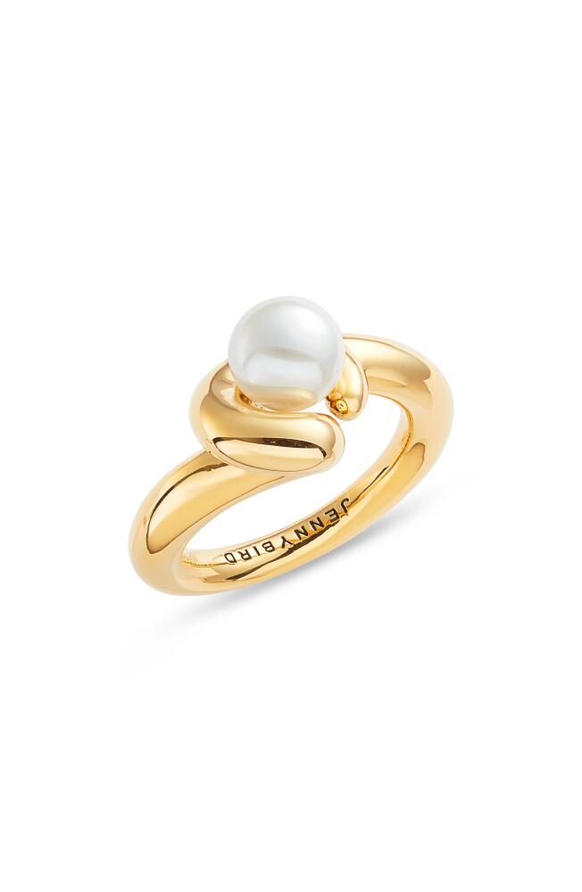 Jenny Bird Daphne Imitation Pearl Ring in High Polish Gold Cover