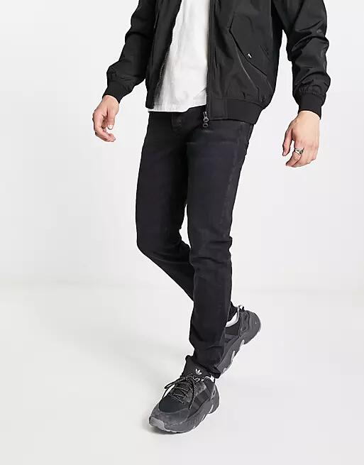 River Island slim jeans in washed black Cover