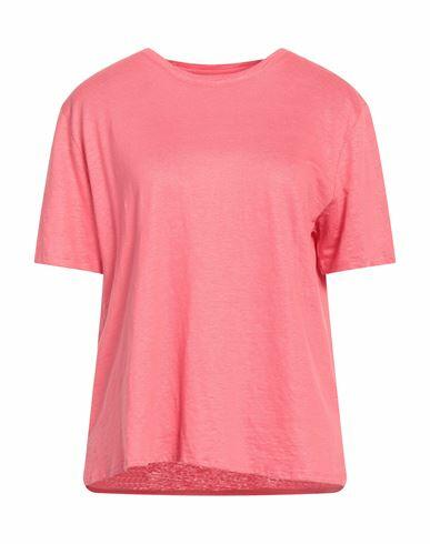 Majestic Filatures Woman T-shirt Pastel pink Linen, Elastane Cover