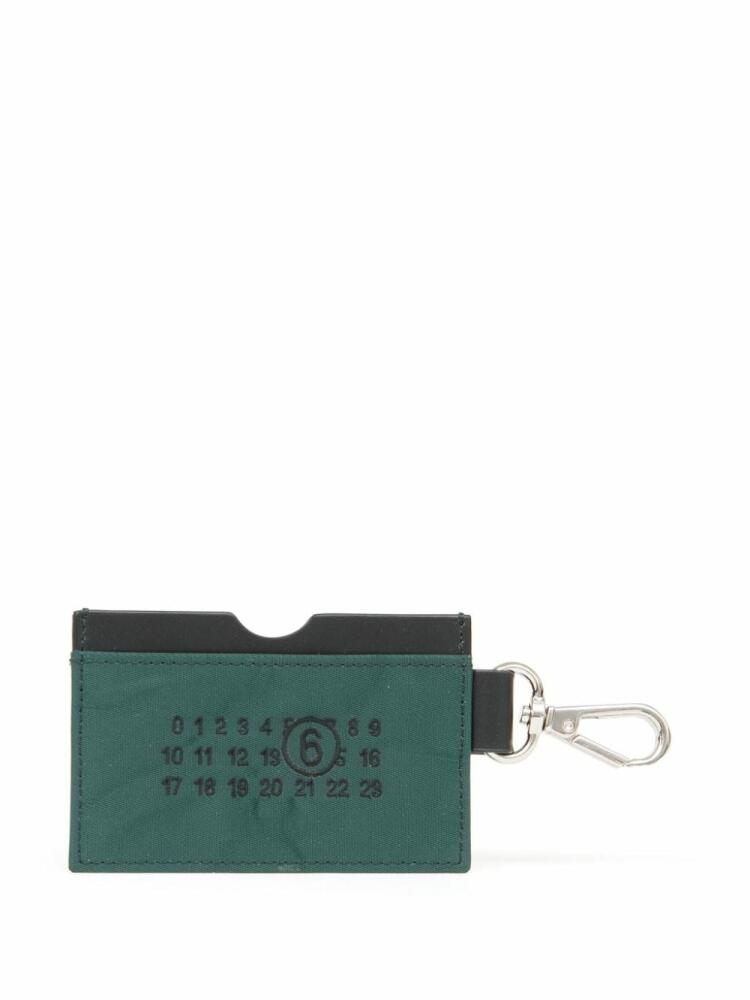 MM6 Maison Margiela numbers-motif cardholder - Green Cover