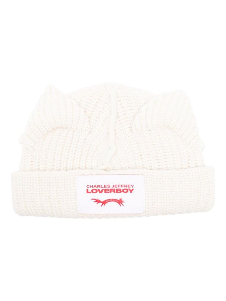 Charles Jeffrey Loverboy Chunky Ears beanie - Neutrals Cover