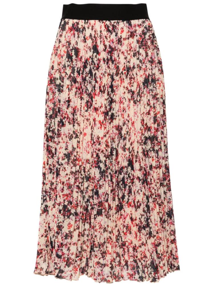 BOSS floral-print pleated midi skirt - Neutrals Cover