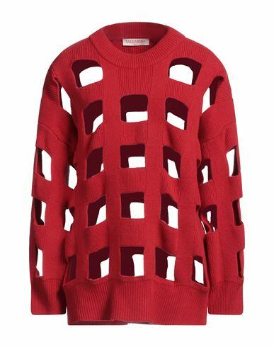 Valentino Garavani Woman Sweater Red Virgin Wool Cover