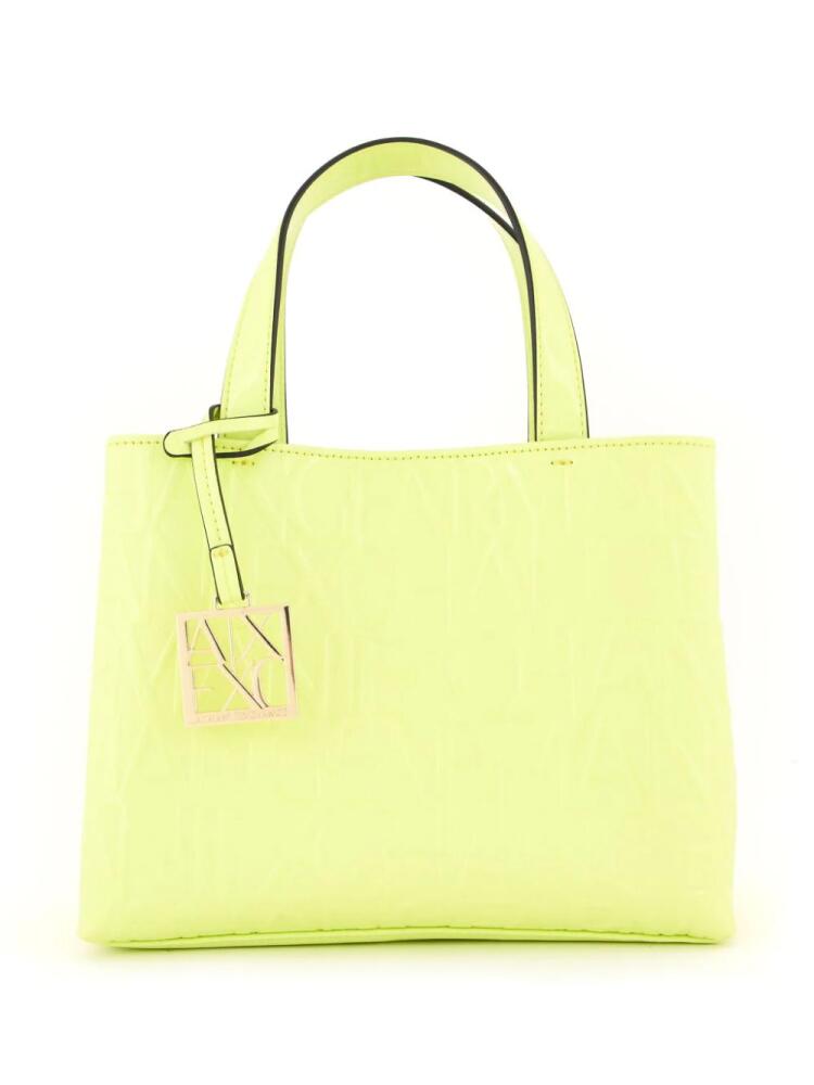 Armani Exchange logo-embossed tote bag - Green Cover