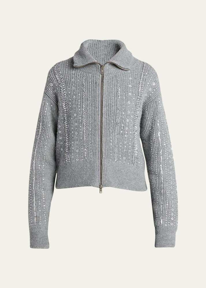 Golden Goose Journey Sequined Full Zip Sweater Cover