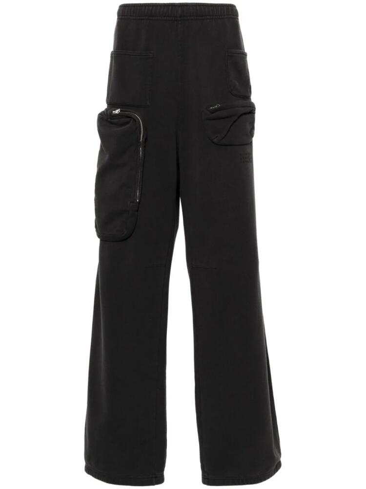 MM6 Maison Margiela numbers-motif track pants - Black Cover