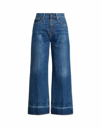 Polo Ralph Lauren Wide-leg Crop Jean Woman Jeans Blue Cotton Cover