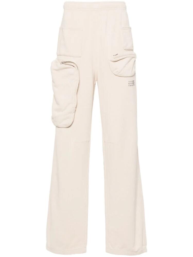 MM6 Maison Margiela numbers-motif track pants - Neutrals Cover